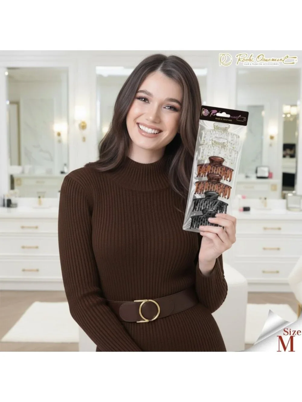 6 Pcs Double Claw Hair Clips for Women | No Slip Grip, Perfect for Fine Hair